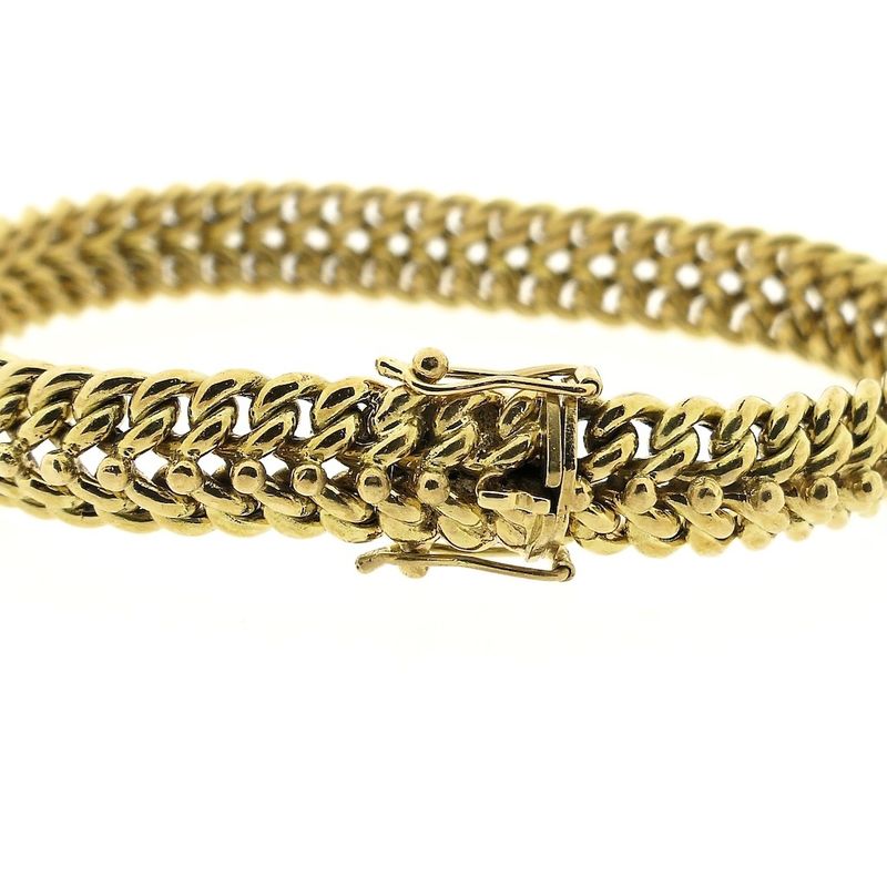 Image 4 of Gold French gourmet link bracelet