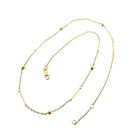 Image 3 of Gold link chain with beads and bars | 43 cm