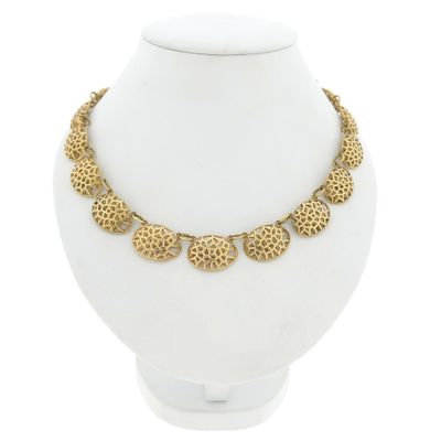 Image 1 of Vintage gold fantasy link necklace