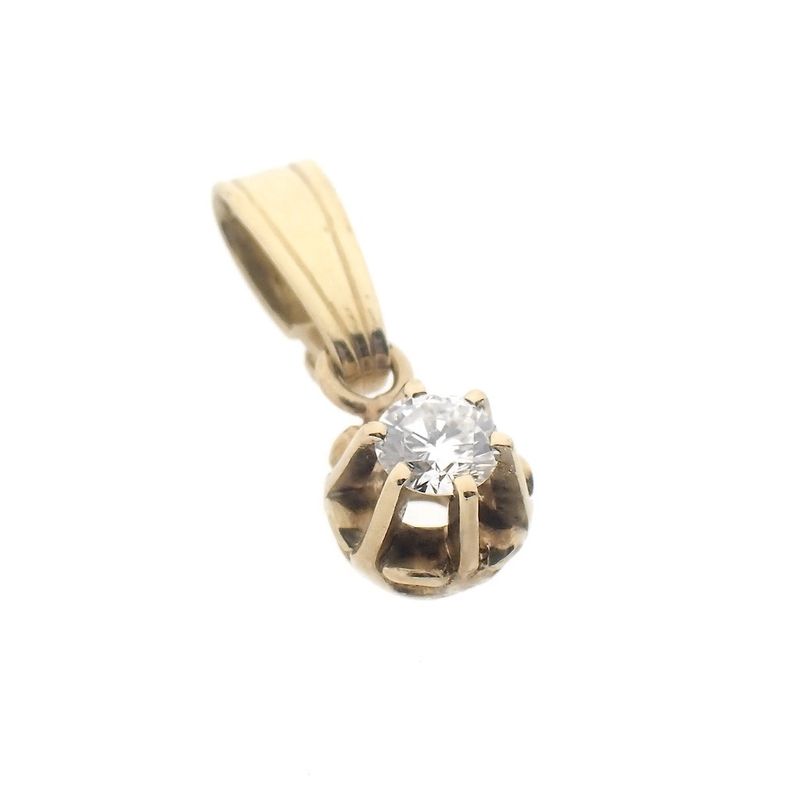 Image 8 of Gold pendant with diamond | 0.15 ct.
