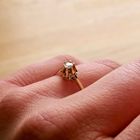 Image 10 of Gold solitaire ring with zirconia