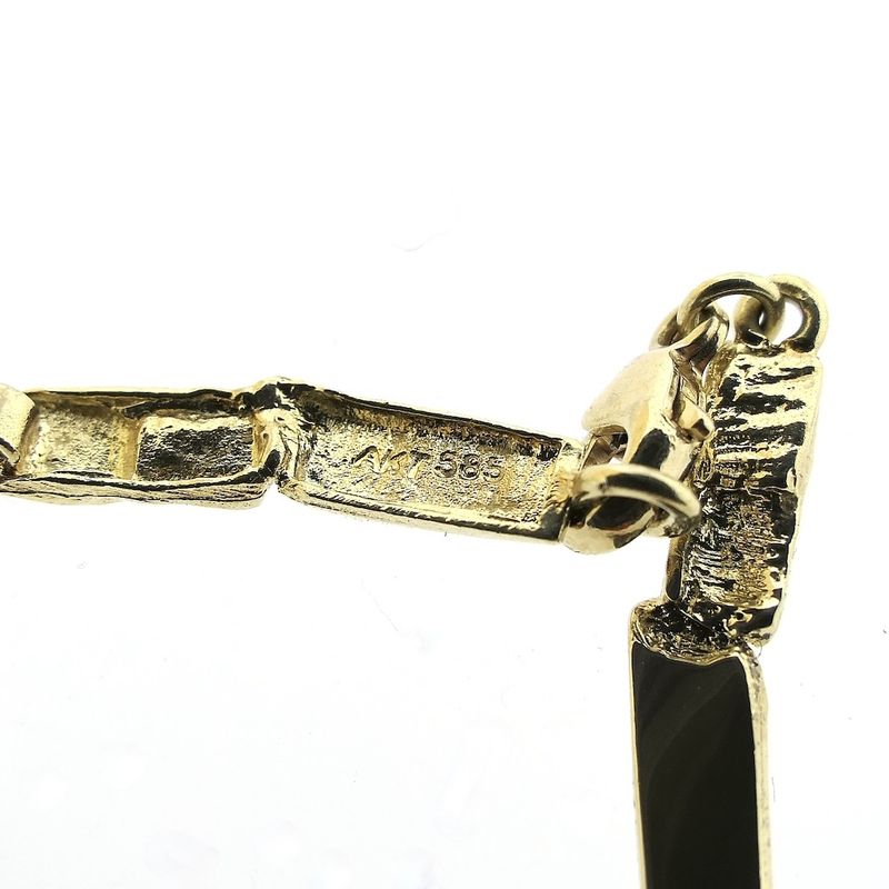 Image 5 of Gold raw link necklace; Riitta Hakala | 44.5 cm