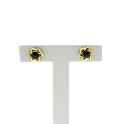 Image 1 of Vintage gold stud earrings with garnet
