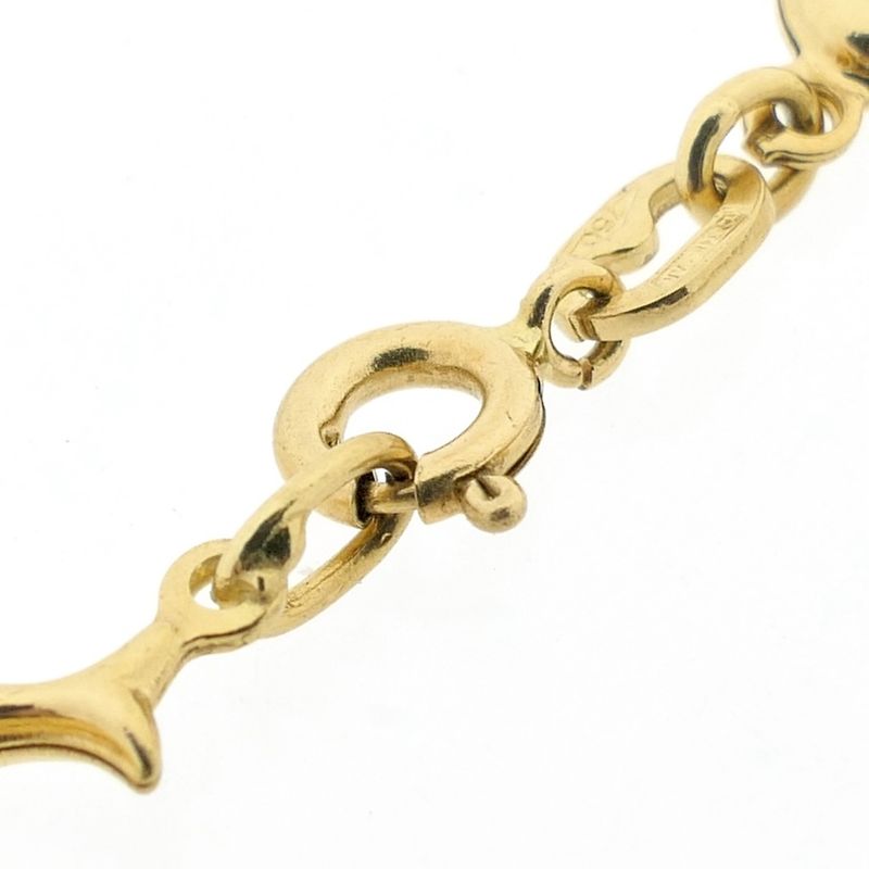 Image 5 of Two-tone gold dolphin bracelet