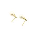 Image 7 of Gold stud earrings with pearl