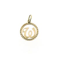Rose gold pendant; Letter W