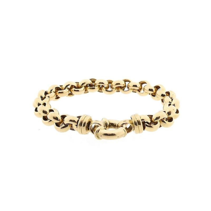 Afbeelding 3 van Gouden jasseron schakelarmband