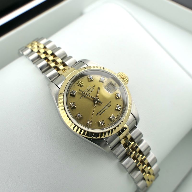 Image 13 of Rolex Lady-Datejust 26mm 69173; 18k. Vintage 18k. gold/steel women's watch