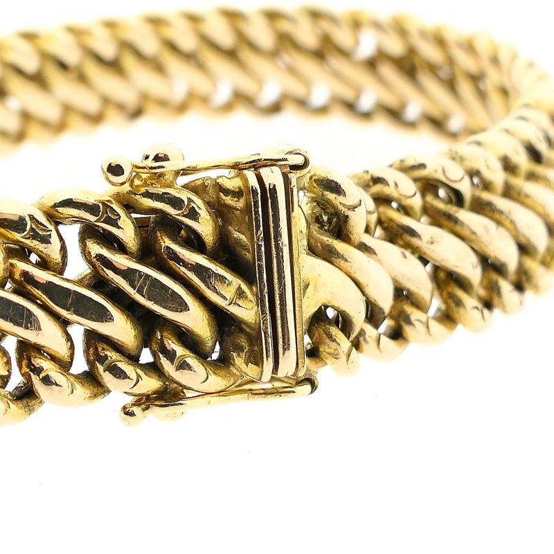 Image 5 of Gold French Gourmet Link Bracelet; 14 Carat; 19.5 cm