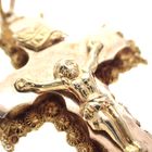 Image 5 of 19th century gold pendant of a cross with corpus INRI; Filigree