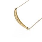 Image 5 of Gold gourmet link necklace with a fixed pendant and diamond; 0.005 ct. | 41.5 cm