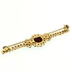 Image 3 of Vintage gold brooch with garnet stones