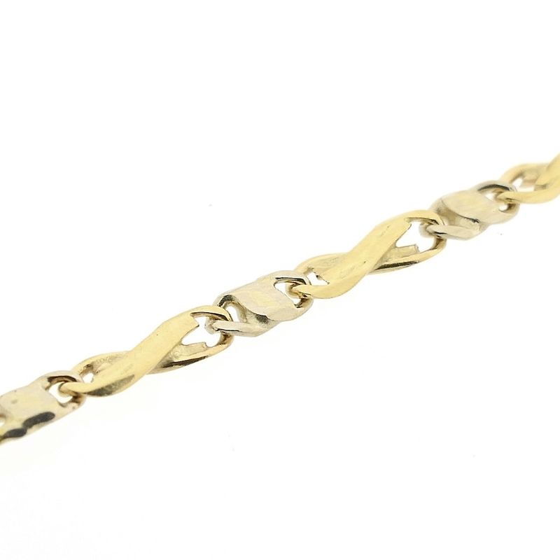 Image 4 of Two-tone gold infinity link necklace | 49.5 cm
