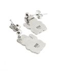 Image 1 of Silver earrings of a Chinese lucky cat; Maneki-neko