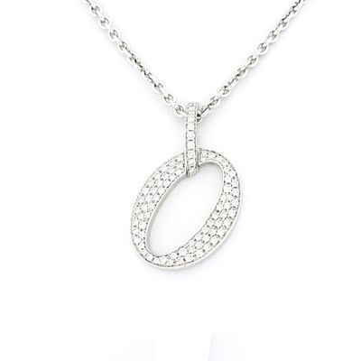 White gold pendant with diamonds; 0.83 ct. Image 2 of White gold pendant with diamonds; 0.83 ct.
