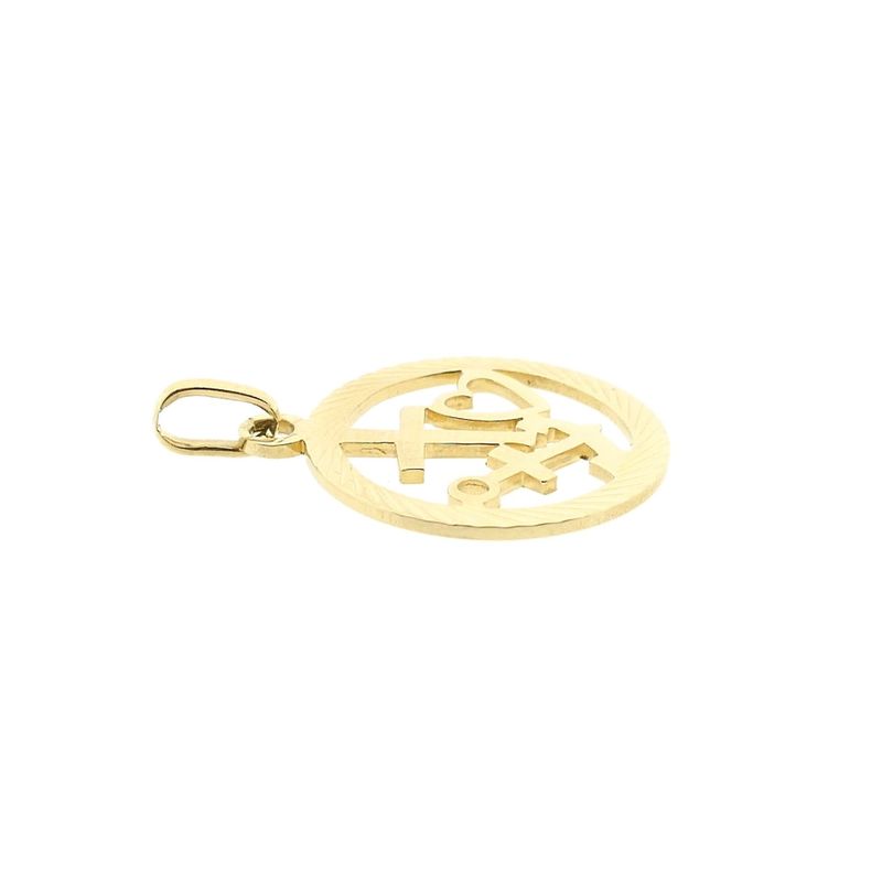 Image 7 of Gold pendant; Faith, hope, and love