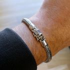 Image 10 of Silver Buddha to Buddha bracelet; Ellen XS