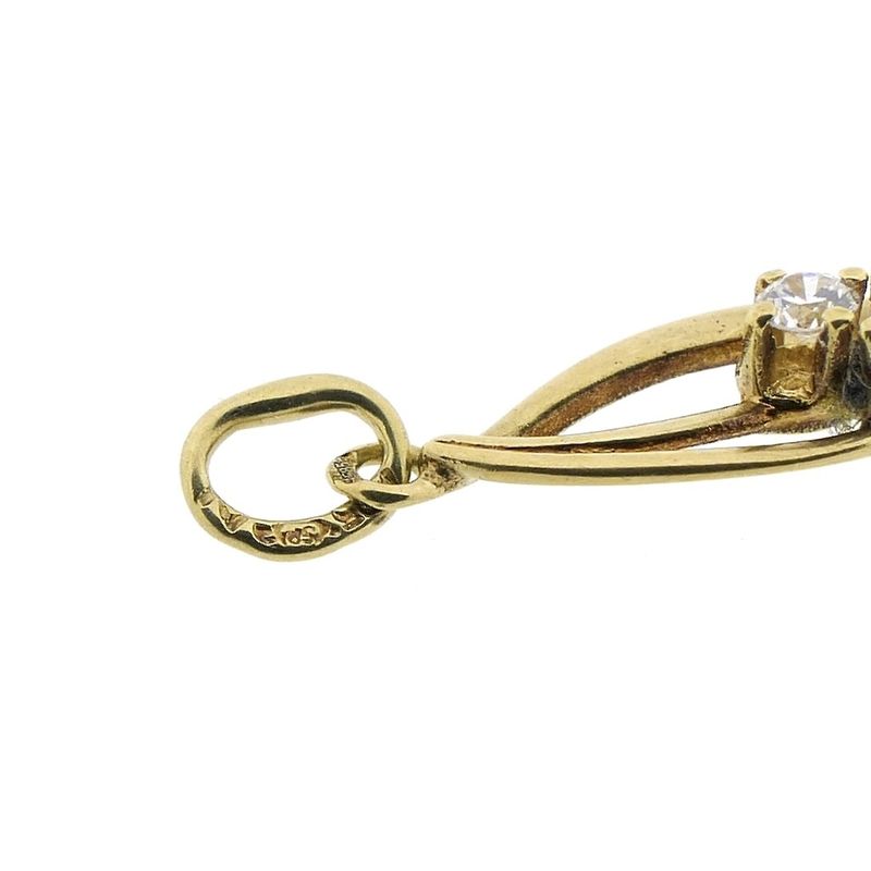 Image 5 of Gold pendant with zirconia