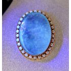 Image 3 of Victorian Gold Brooch/Pendant with Honduras Opal and Pearls