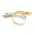 Image 3 of Two-tone gold statement ring with diamonds; approx. 0.83 ct.