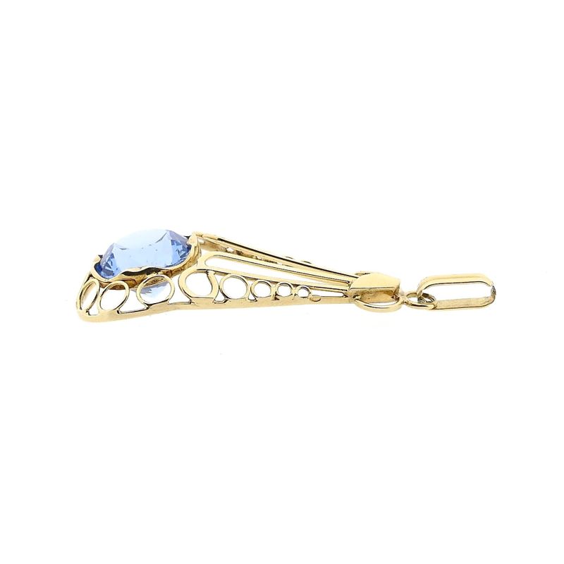 Image 6 of Gold Pendant with Topaz; 14 Karat