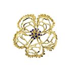 Image 1 of Gold brooch as a flower with enamel