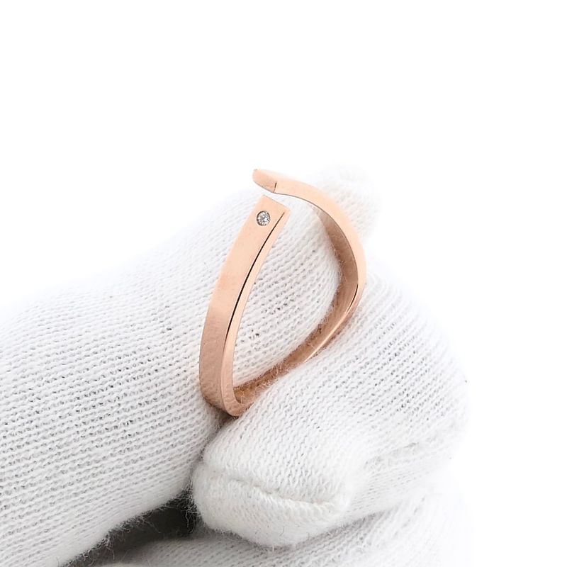 Afbeelding 10 van Jeunesse roségouden ring met diamant; 0,01 ct.