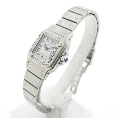 Image 2 of Cartier Santos Galbee; Automatic ladies watch with diamonds