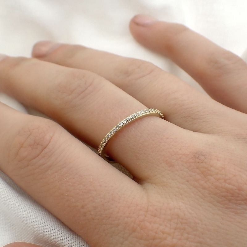 Image 6 of Gold alliance ring with zirconia