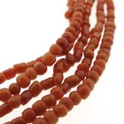 Image 15 of Antique blood coral bead necklace with gold clasp