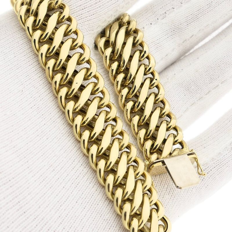 Afbeelding 10 van Gouden Franse gourmetschakel armband