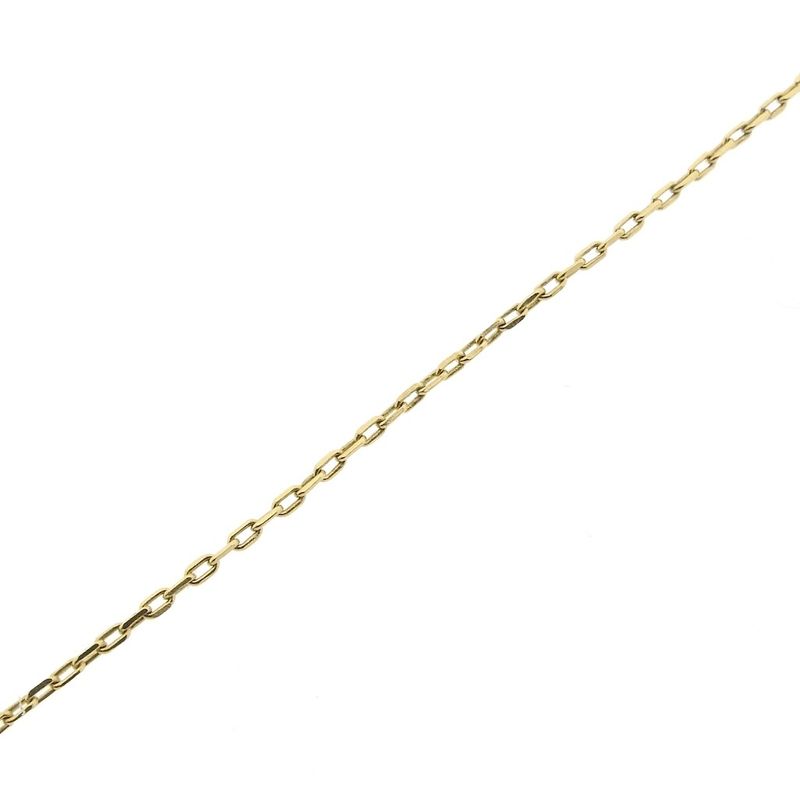Image 9 of Gold thin anchor link bracelet; Cross with zirconia | 18.5 cm