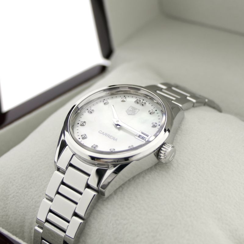 Image 7 of TAG Heuer Carrera 'Mother of Pearl' women's watch with diamonds
