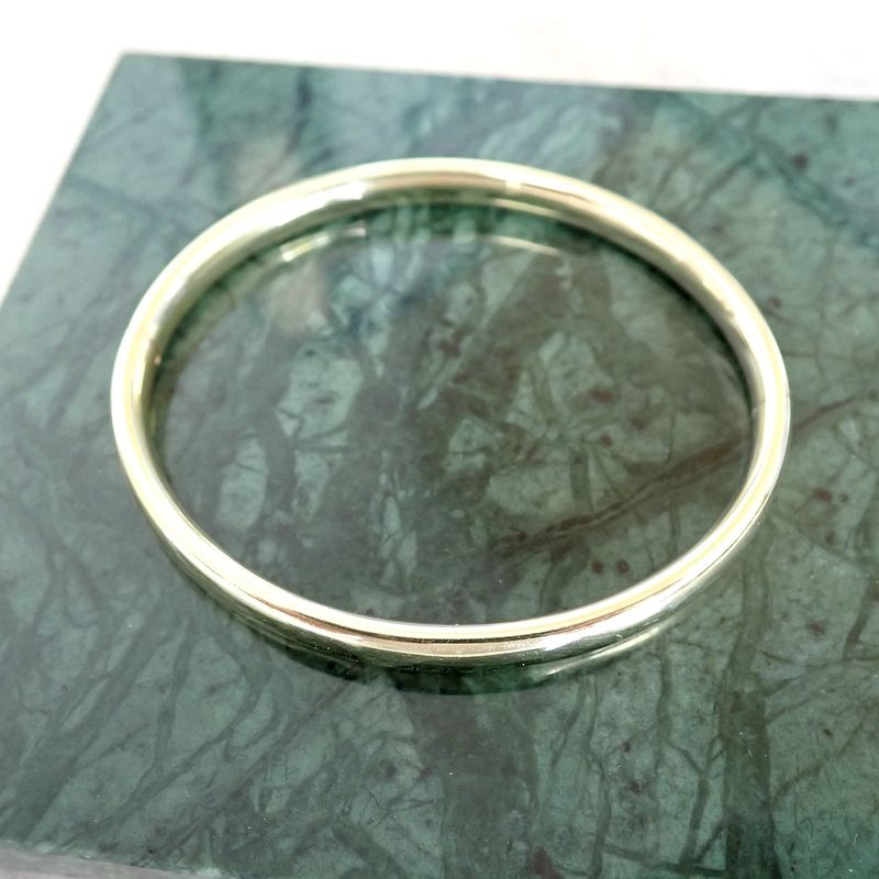 Image 3 of Gold smooth slave bracelet | Ø 60 mm