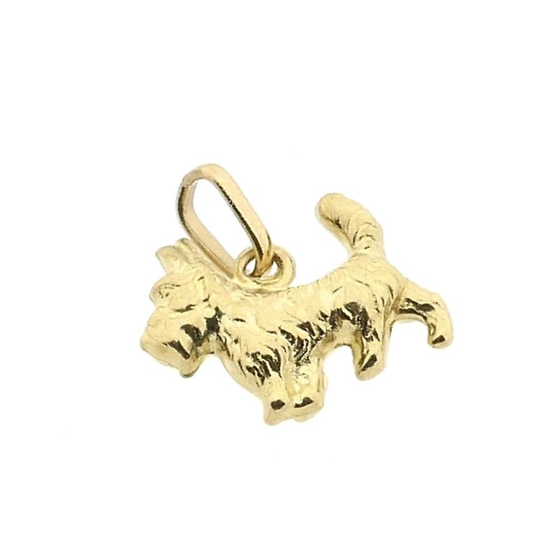 Image 10 of Gold minimalist pendant of a dog | Scottish Terrier