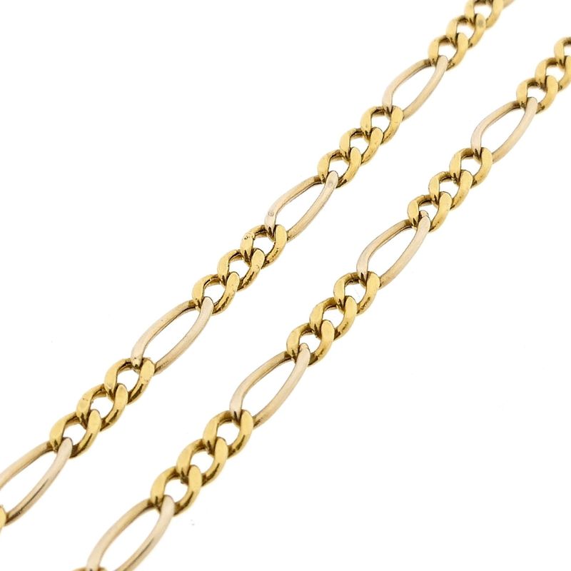Image 6 of 18K Bicolor Gold Figaro Chain | 53.5 cm