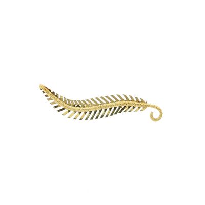 Image 1 of Vintage gold feather brooch