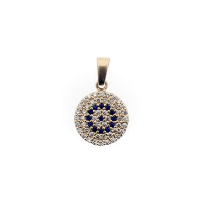 Gold pendant with zirconia and sapphire Image 1 of Gold pendant with zirconia and sapphire