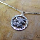 Image 6 of Silver zodiac sign pendant; Pisces