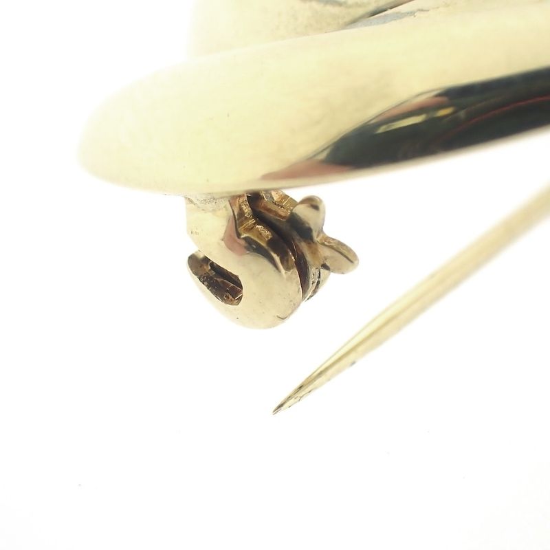 Image 6 of Vintage gold abstract brooch