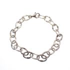 Image 1 of Silver anchor link bracelet