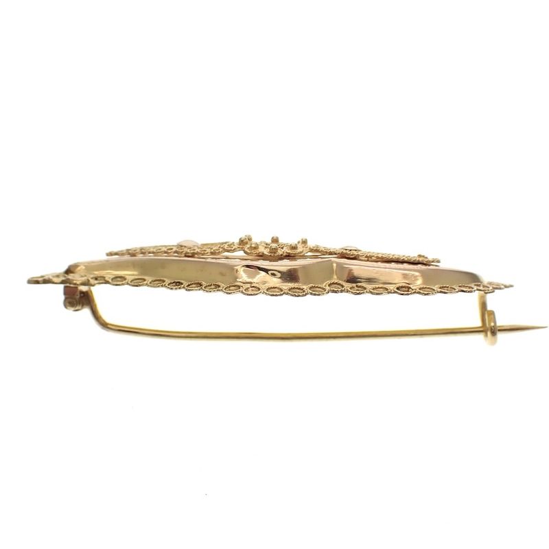 Image 3 of Antique gold brooch; Filigree