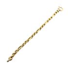 Image 8 of MGierre Bicolor Gold Figaro Chain Bracelet; 18 Karat; 21 cm