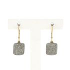 Image 1 of 9 crt. Bicolor stud earrings with diamond | 0.12 ct.