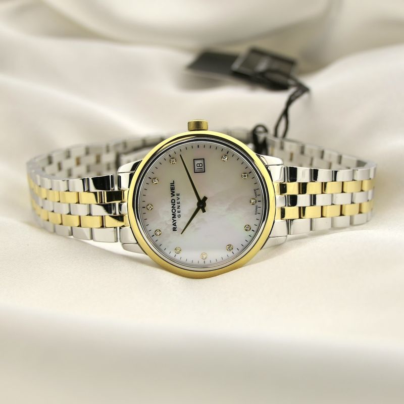 Image 12 of Raymond Weil Toccata 5985-STP-97081; Bi-color women's watch with diamonds