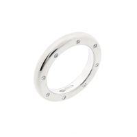 White gold ring with diamonds; 0.08 ct.