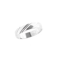 Silver ring with diagonal relief | Men