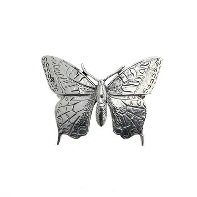 Image 1 of Silver brooch of a butterfly