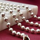 Image 8 of Silver ball link necklace