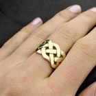 Image 6 of Gold wide braided ring